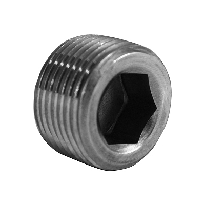 thumbnail image 2 of Uxcell 1/2" NPT Stainless Steel Hex Countersunk Pipe Plugs – 5-Pack 2 of 4