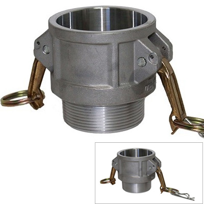 MVF 1" Type B Camlock Coupler X Male NPT Adapter – 304 Stainless Steel, B100SS304
