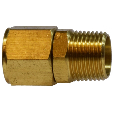 1/8 in. Pipe Swivel Adapter - MNPTF x FNPTF Thread Connection - 300 PSI -  Brass Pipe Fitting